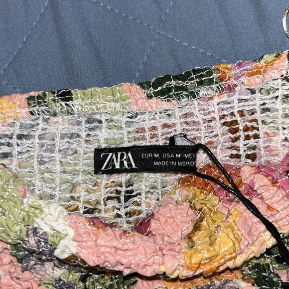 Zara floral one shoulder crop top - Picture 3 of 4